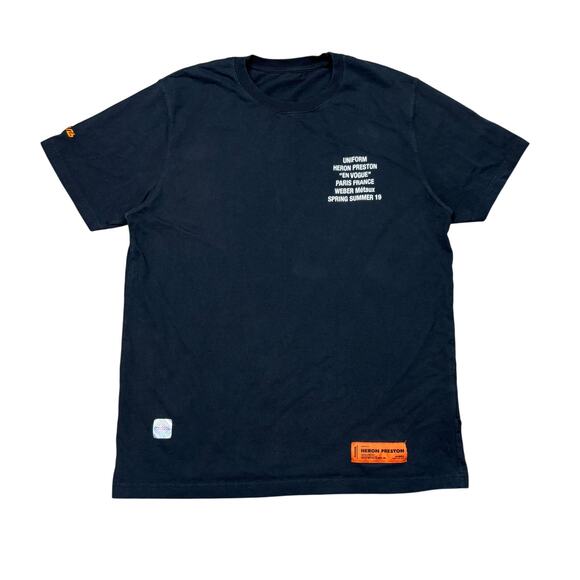Heron Preston Black Metal Worker SS19 Tee Shirt Men's XL Streetwear